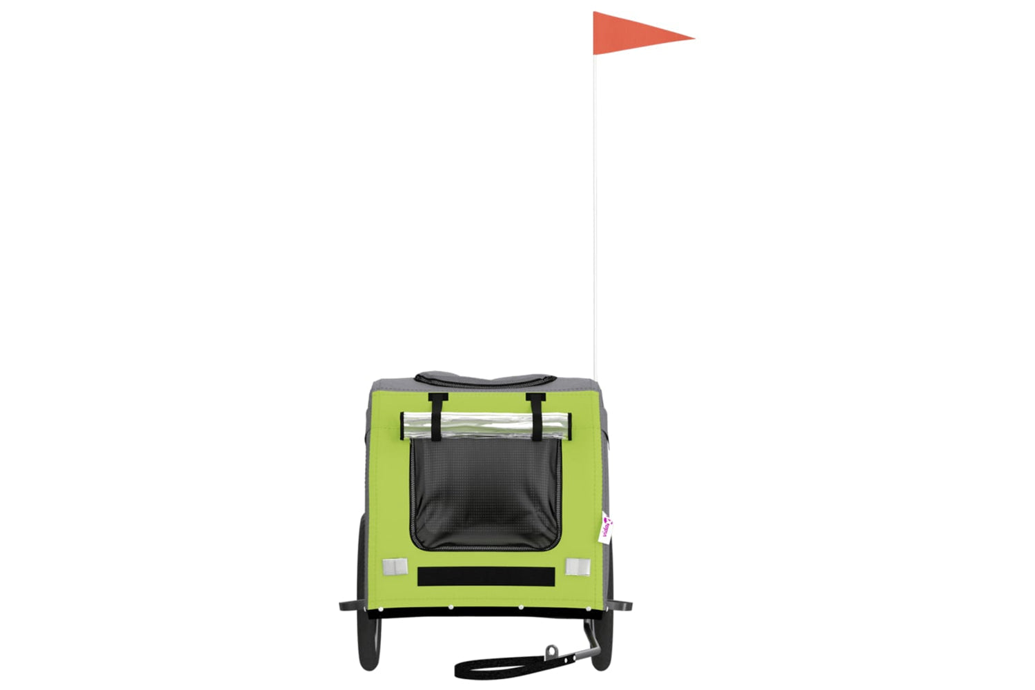 Vidaxl 93843 Pet Bike Trailer Green And Grey Oxford Fabric&iron-3