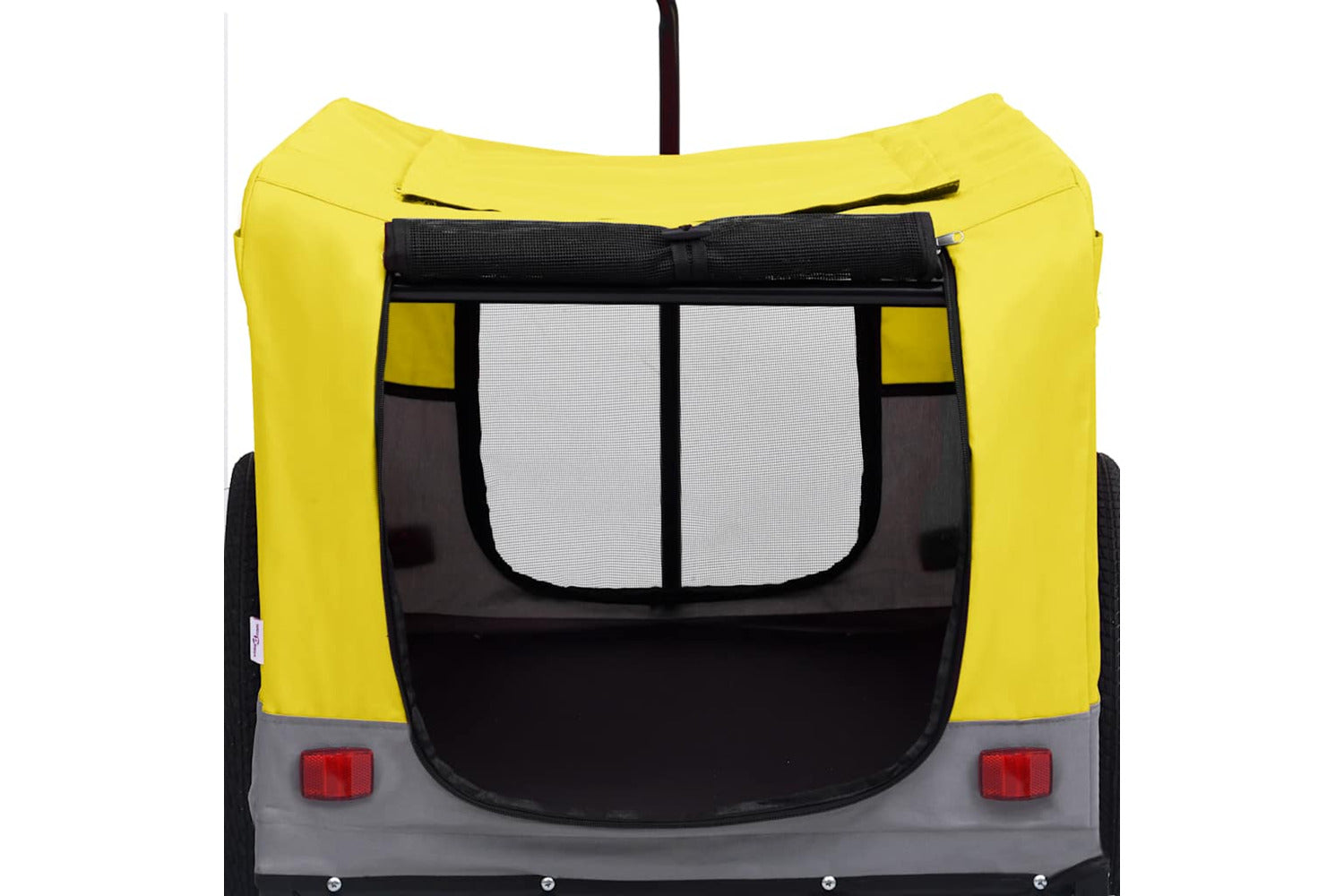 Vidaxl 2-in-1 Pet Bike Trailer & Jogging Stroller Yellow And Grey-7
