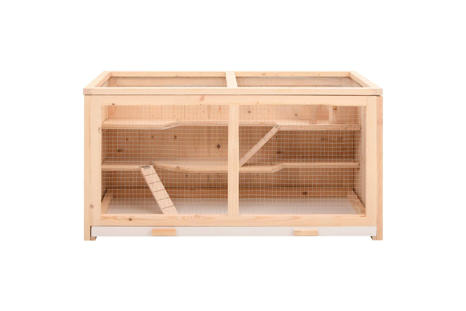 vidaXL 172381 Hamster Cage 89.5x45x45cm Solid Wood Fir-4