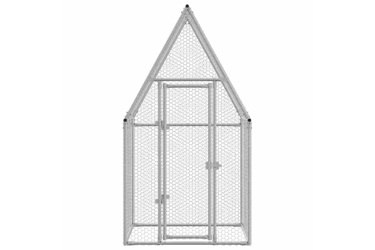 Vidaxl Chicken Cage Silver 100x100x190 Cm Galvanised Steel-4