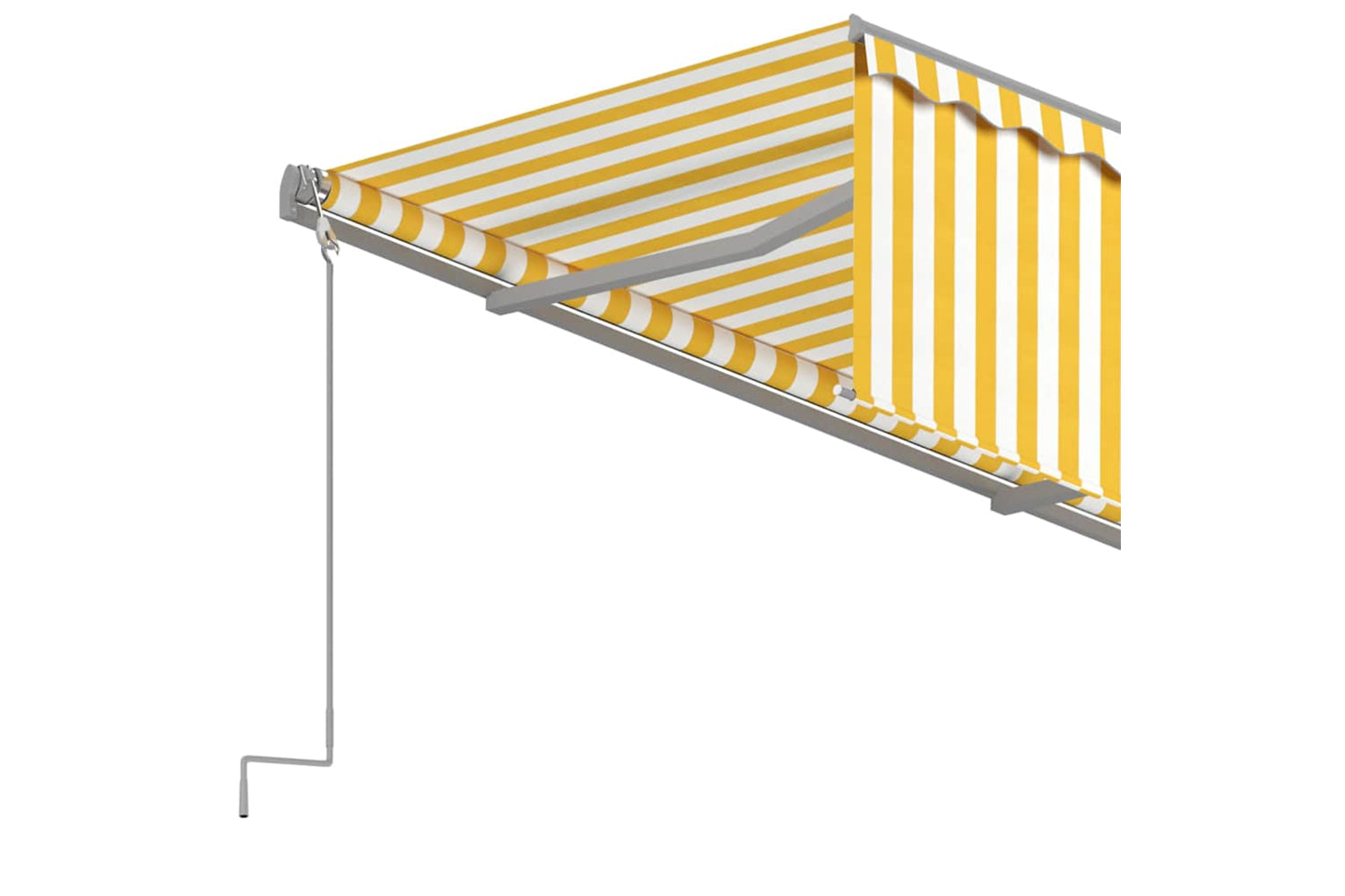 Vidaxl Manual Retractable Awning With Blind 4x3m Yellow&white-4
