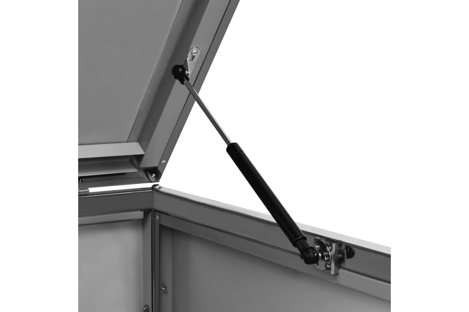 vidaXL Quadruple Wheelie Bin Shed 276.5x77.5x112.5cm Stainless Steel-8