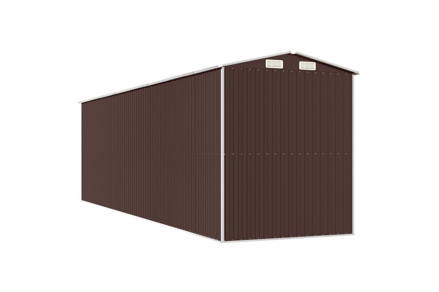 Vidaxl Garden Shed Dark Brown 192x689x223 Cm Galvanised Steel-5