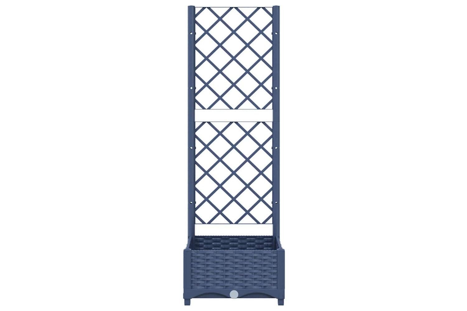 vidaXL Garden Planter With Trellis Dark Grey 40x40x121.5cm Pp-2