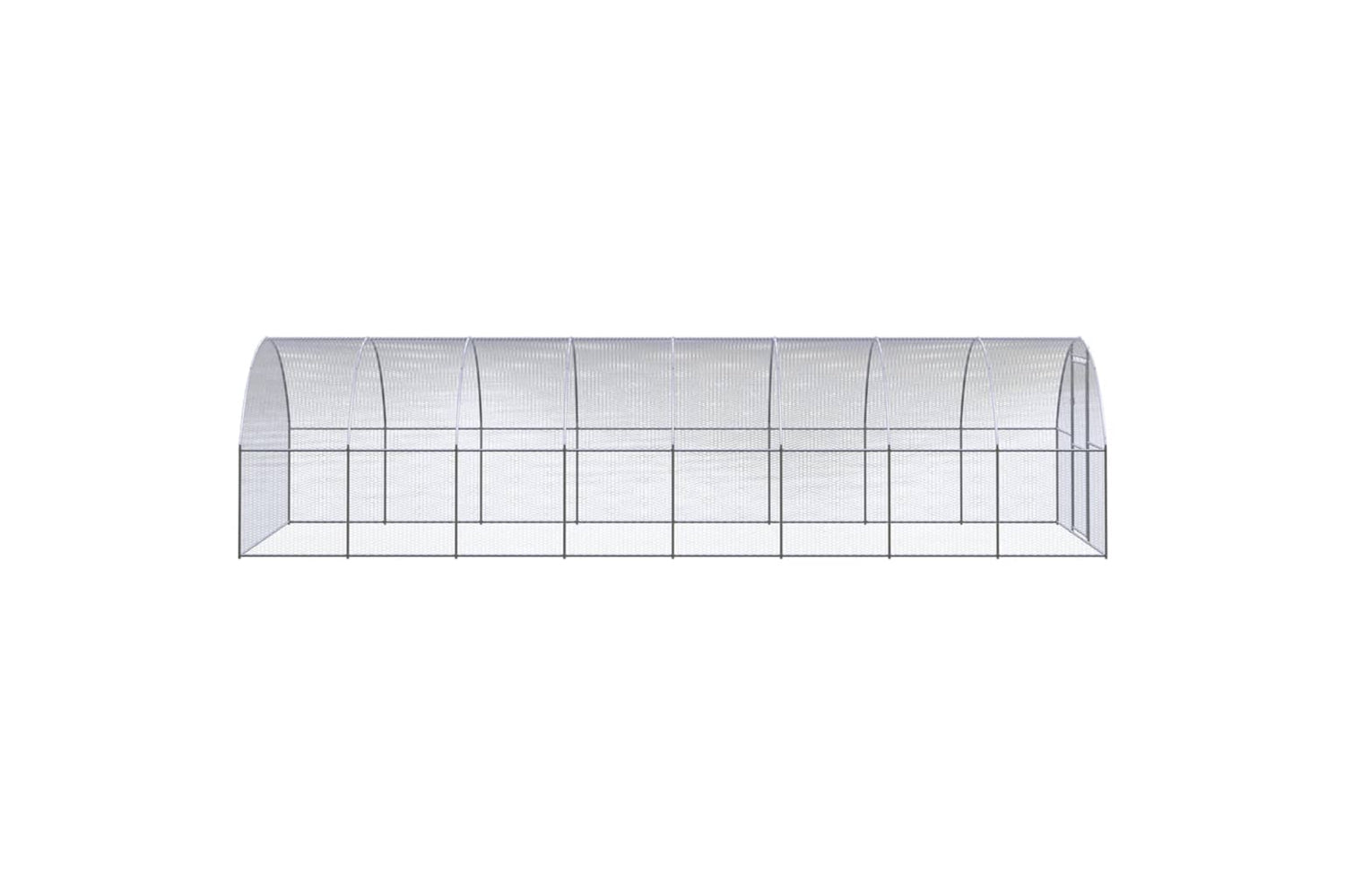 Vidaxl 3095466 Outdoor Chicken Coop 3x8x2 M Galvanised Steel-3