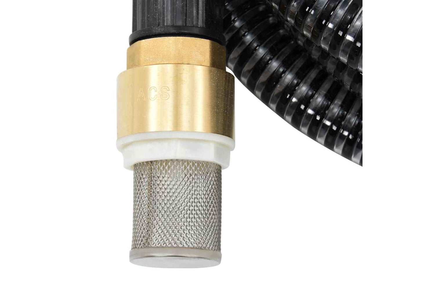 vidaXL 151066 Suction Hose With Brass Connectors 20 M 25mm Black-3