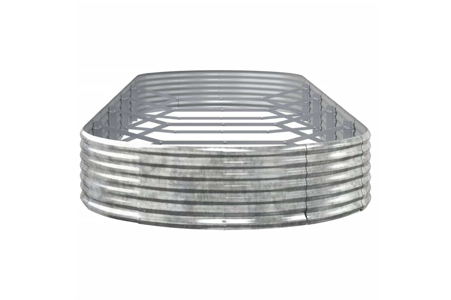 vidaXL 319042 Garden Raised Bed Powder-coated Steel 450x140x36cm Silver-3