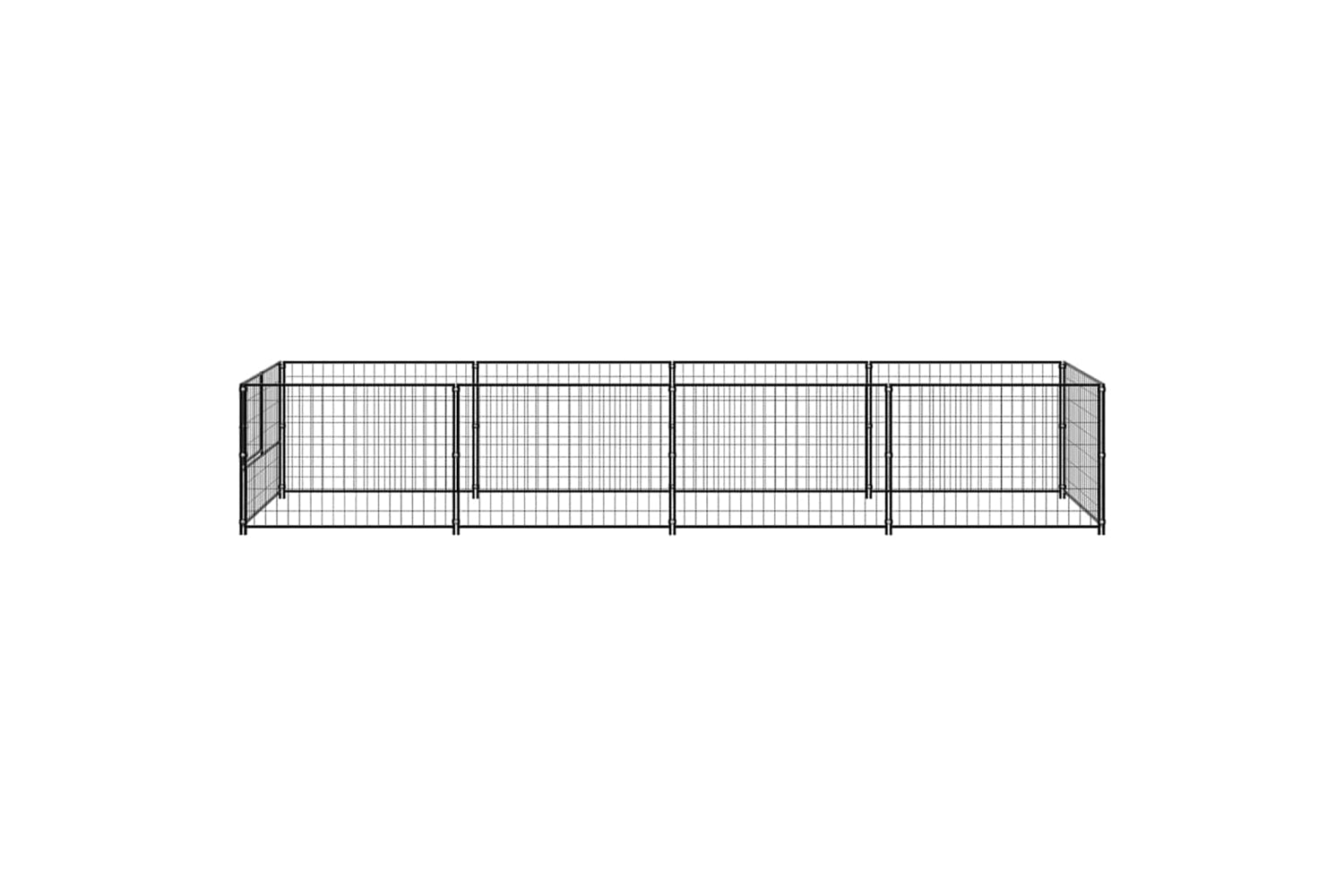 Vidaxl 3082094 Dog Kennel Black 4 M2 Steel-4