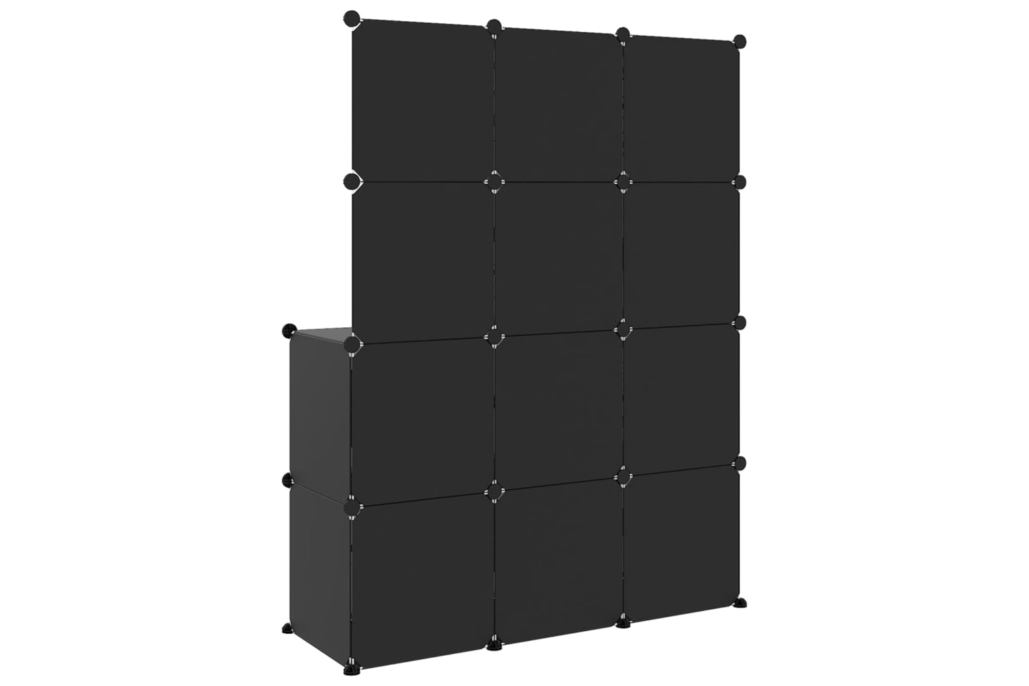 Vidaxl 340582 Cube Storage Cabinet For Kids With 10 Cubes Black Pp-4
