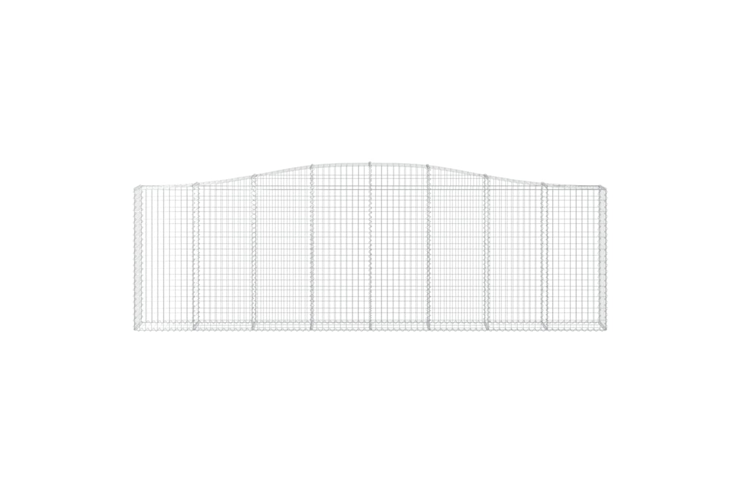 vidaXL 3145842 Arched Gabion Baskets 5 Pcs 400x30x120/140cm Galvanised Iron-3