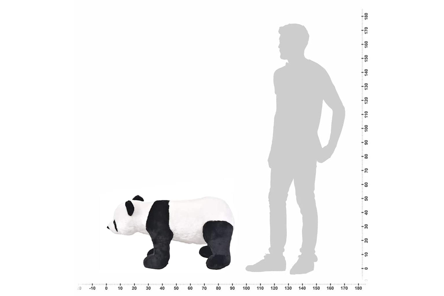 vidaXL 91339 Standing Plush Toy Panda Black And White Xxl-4