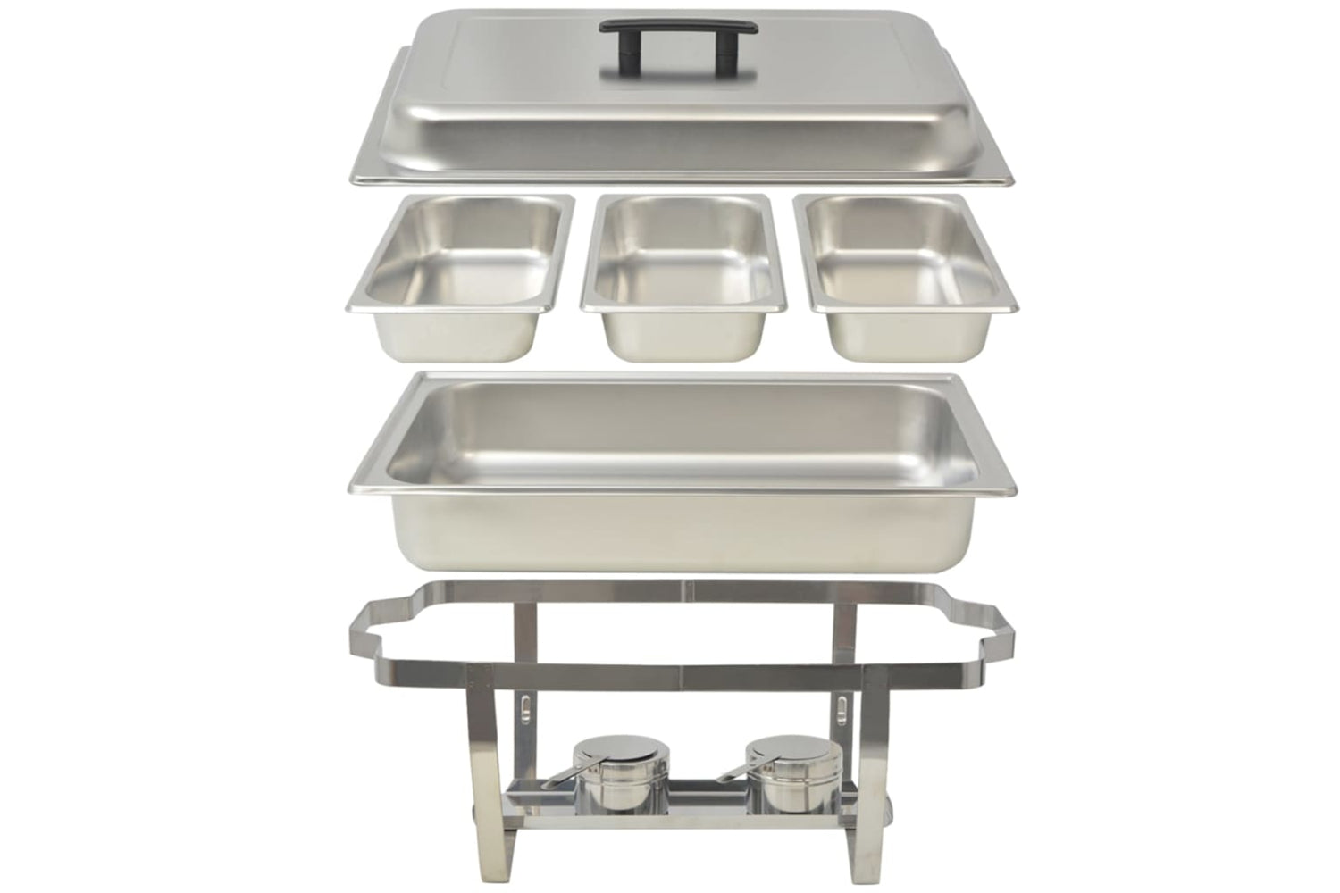 Vidaxl 50529 3 Piece Chafing Dish Set Stainless Steel-9