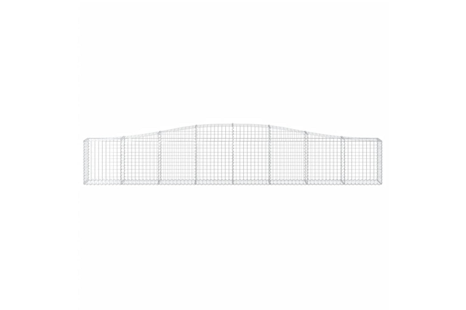 vidaXL 3145803 Arched Gabion Baskets 5 Pcs 400x30x60/80cm Galvanised Iron-3