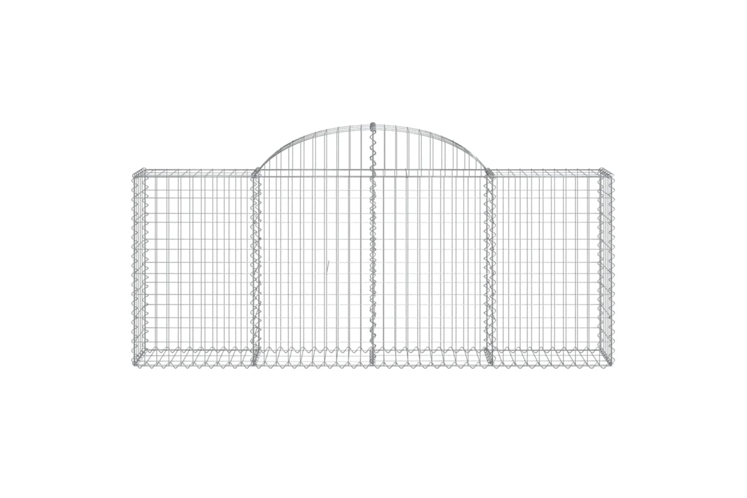 vidaXL 3146100 Arched Gabion Baskets 13 Pcs 200x30x80/100cm Galvanised Iron-3