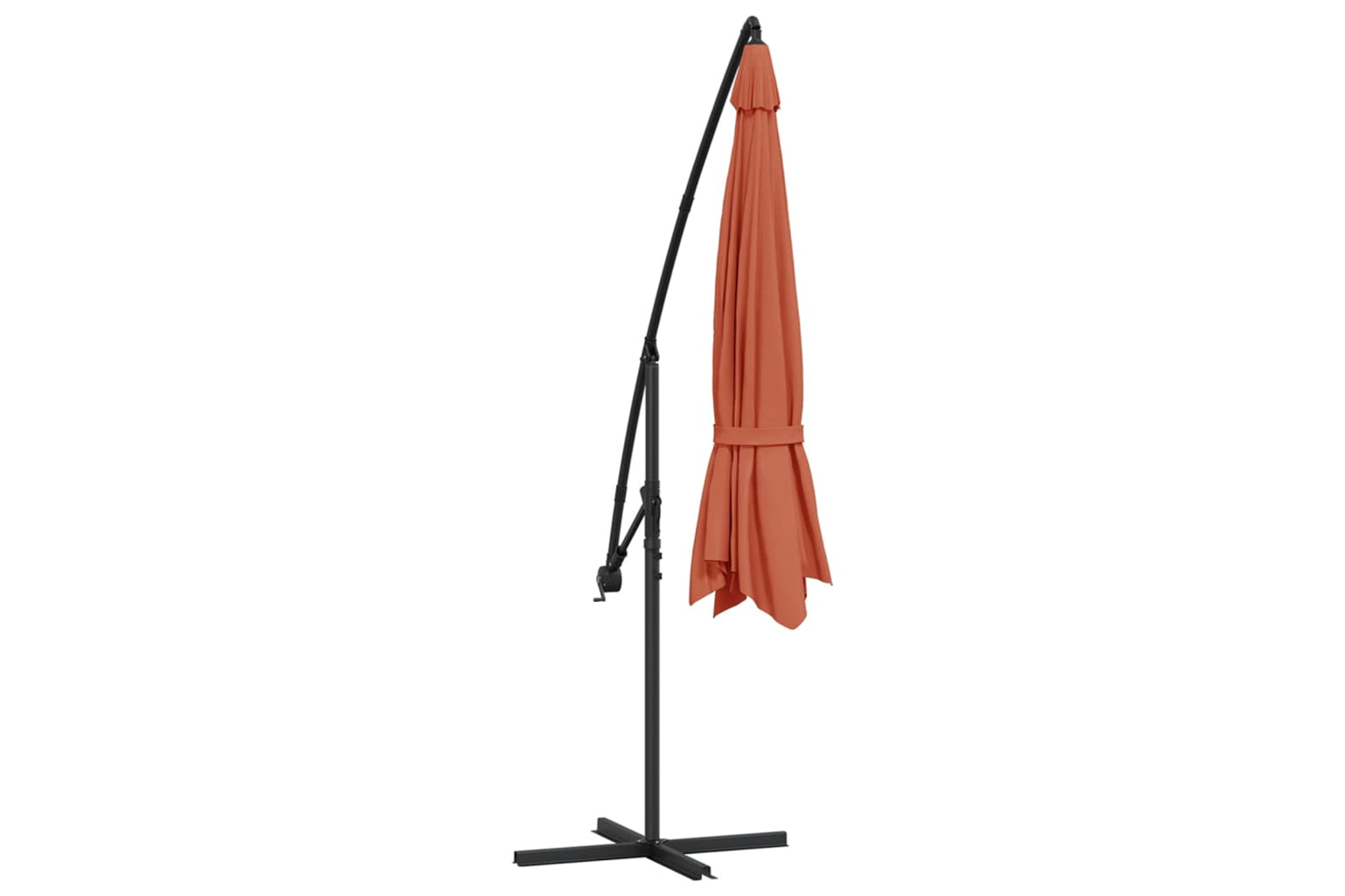 vidaXL 44508 Cantilever Umbrella With Aluminium Pole 350cm Terracotta-5