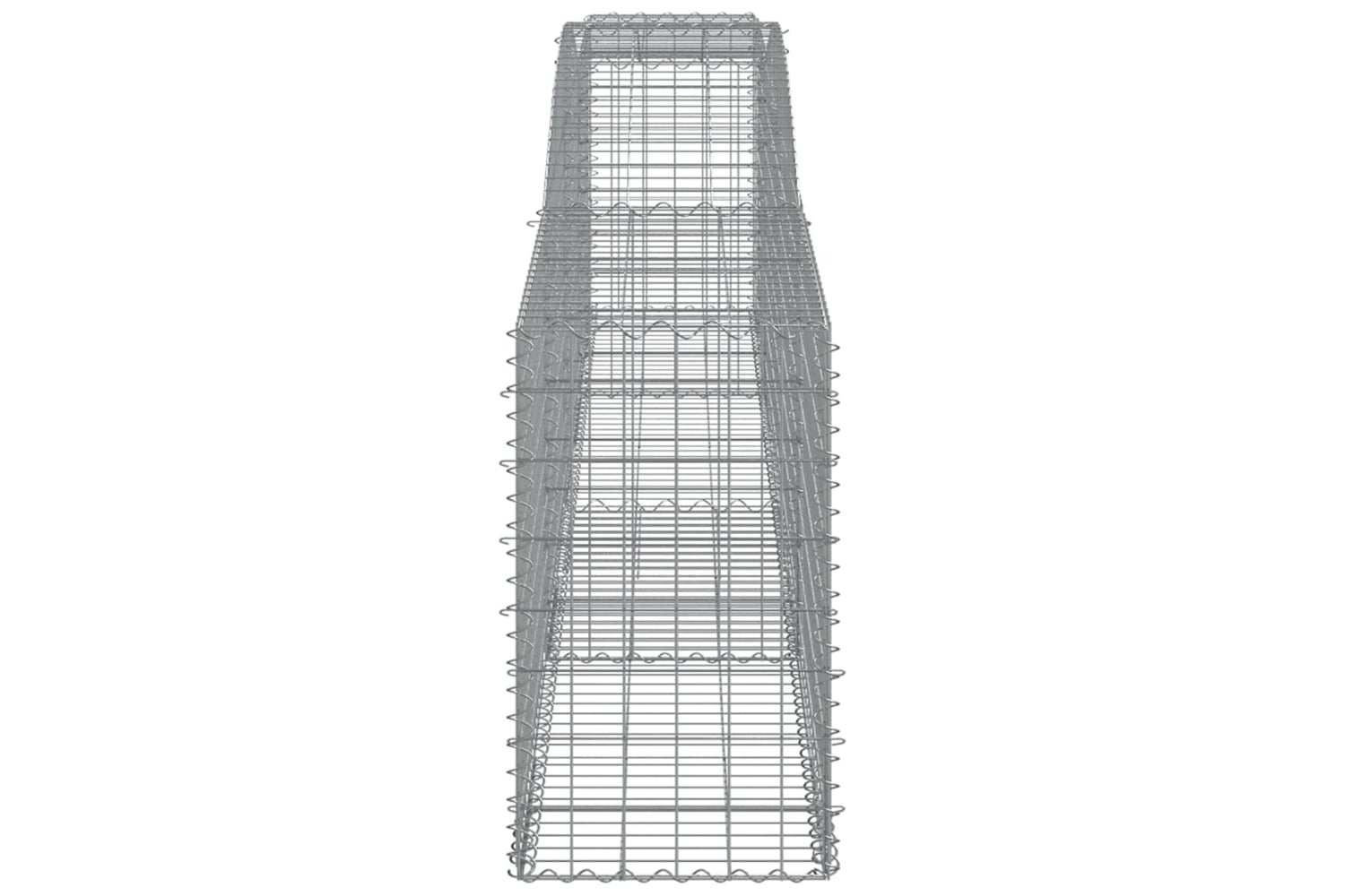 vidaXL 3146985 Arched Gabion Baskets 4 Pcs 400x50x80/100cm Galvanised Iron-4