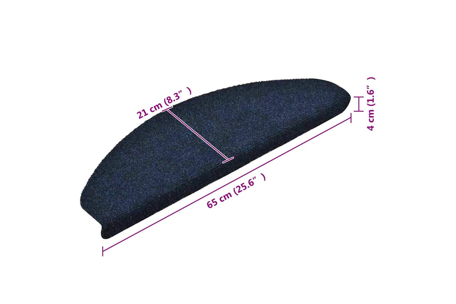 vidaXL 149719 Self-adhesive Stair Mats 10 Pcs Navy 65x21x4cm Needle Punch-7