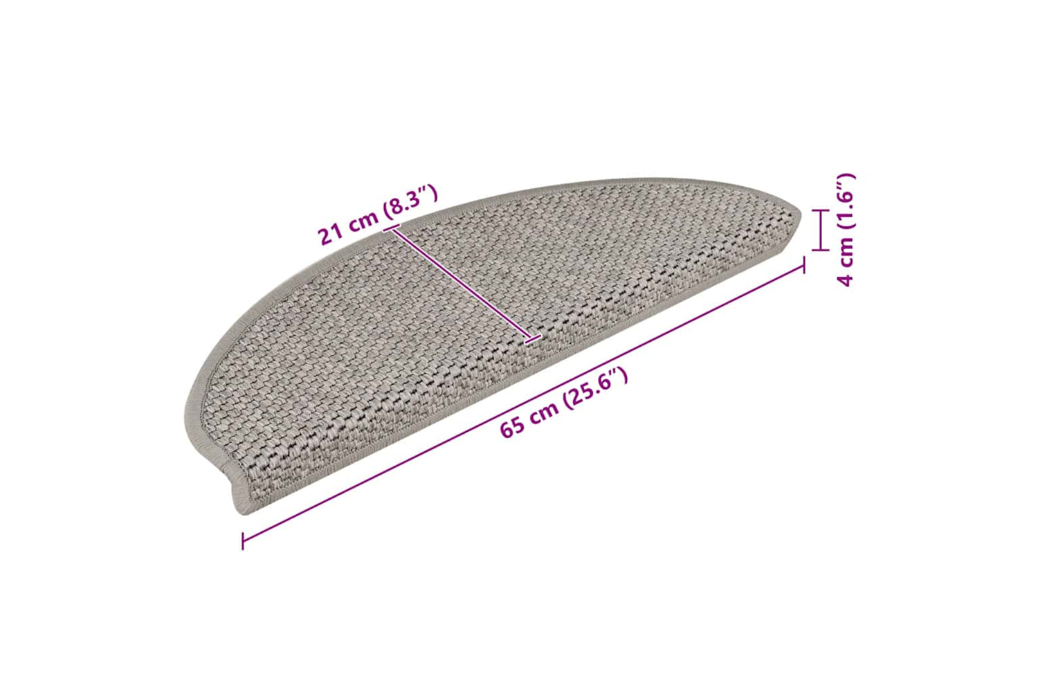 Vidaxl 326871 Stair Mats Self-adhesive Sisal-look 15 Pcs 65x21x4 Cm Silver-8