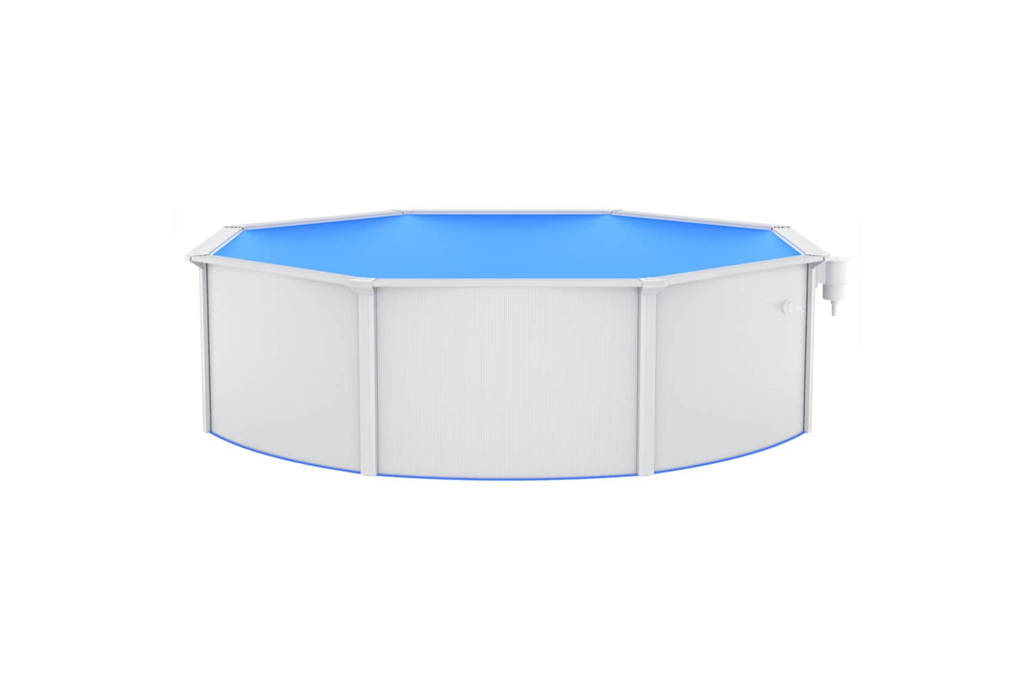 Vidaxl Swimming Pool With Steel Wall Round 460x120 Cm White-4