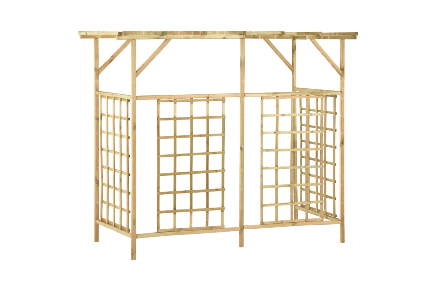 Vidaxl 316064 Garden Pergola For Triple Bins Impregnated Pinewood-4