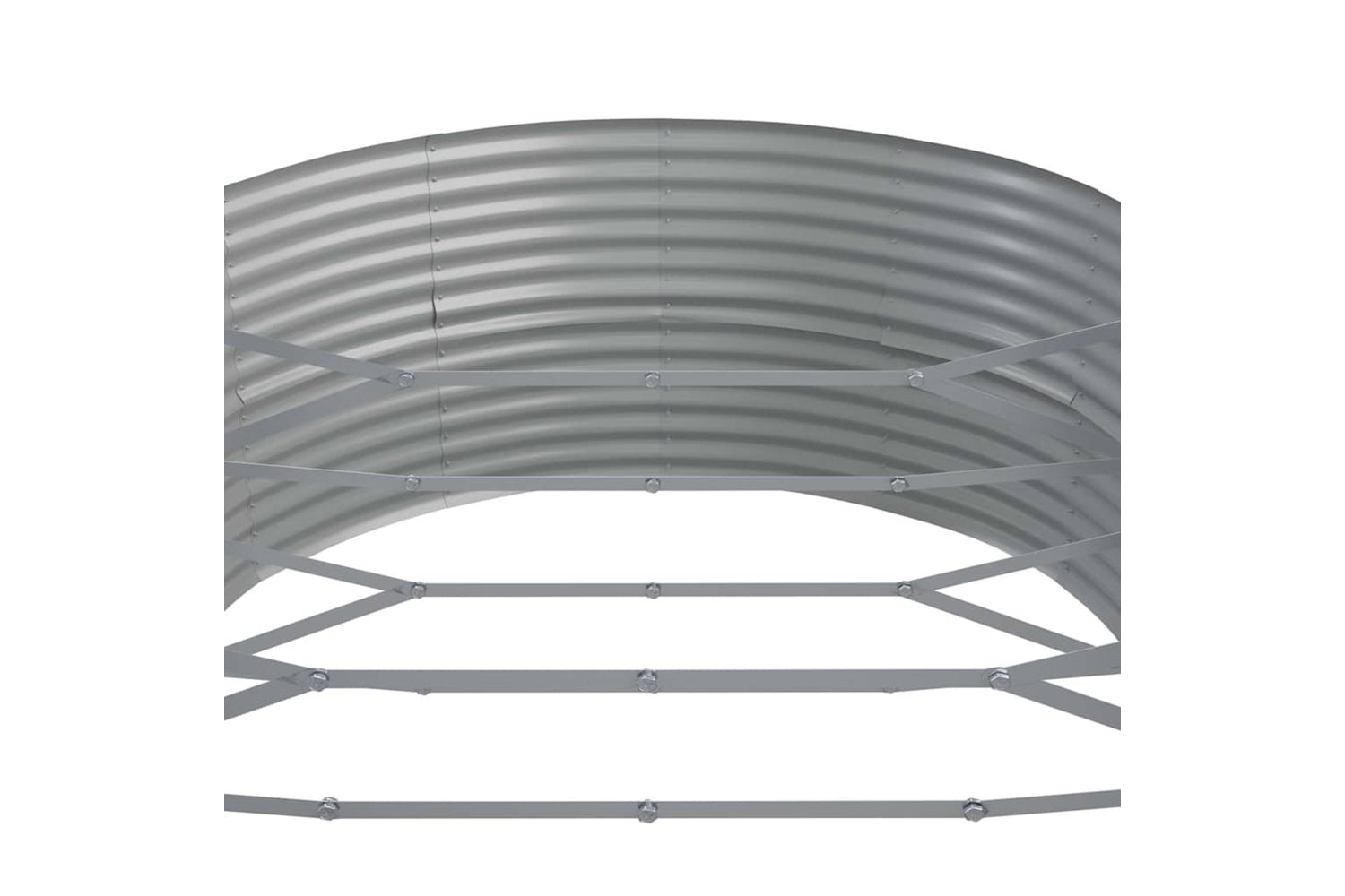 vidaXL 319122 Garden Raised Bed Powder-coated Steel 584x140x68cm Silver-4