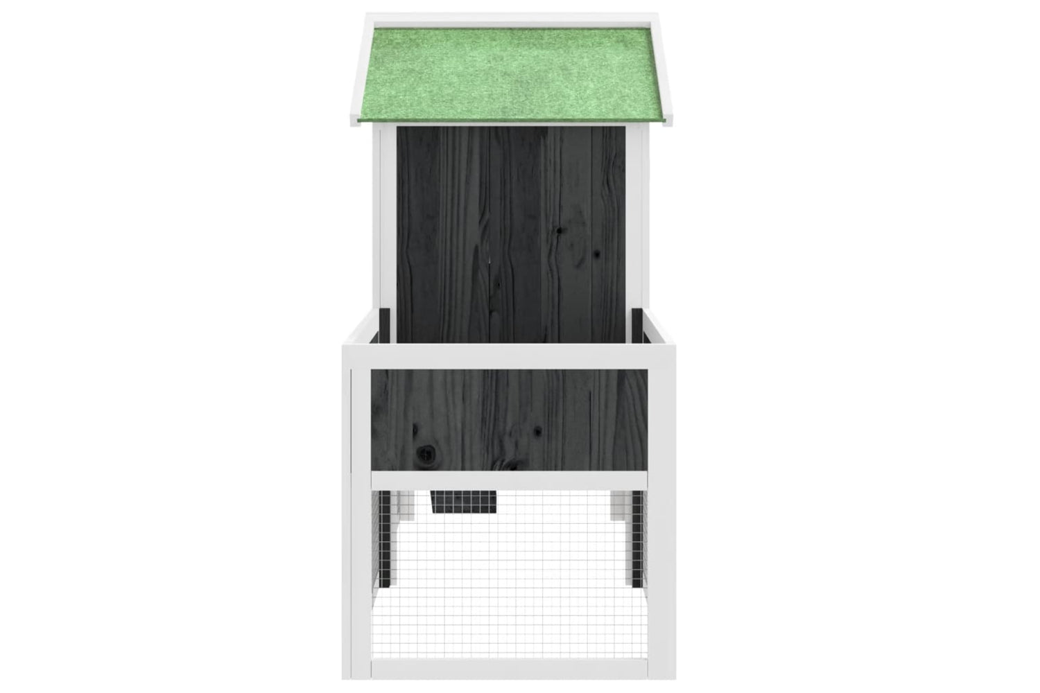 vidaXL 172293 Rabbit Hutch Grey 170x63x113cm Solid Wood Pine-5