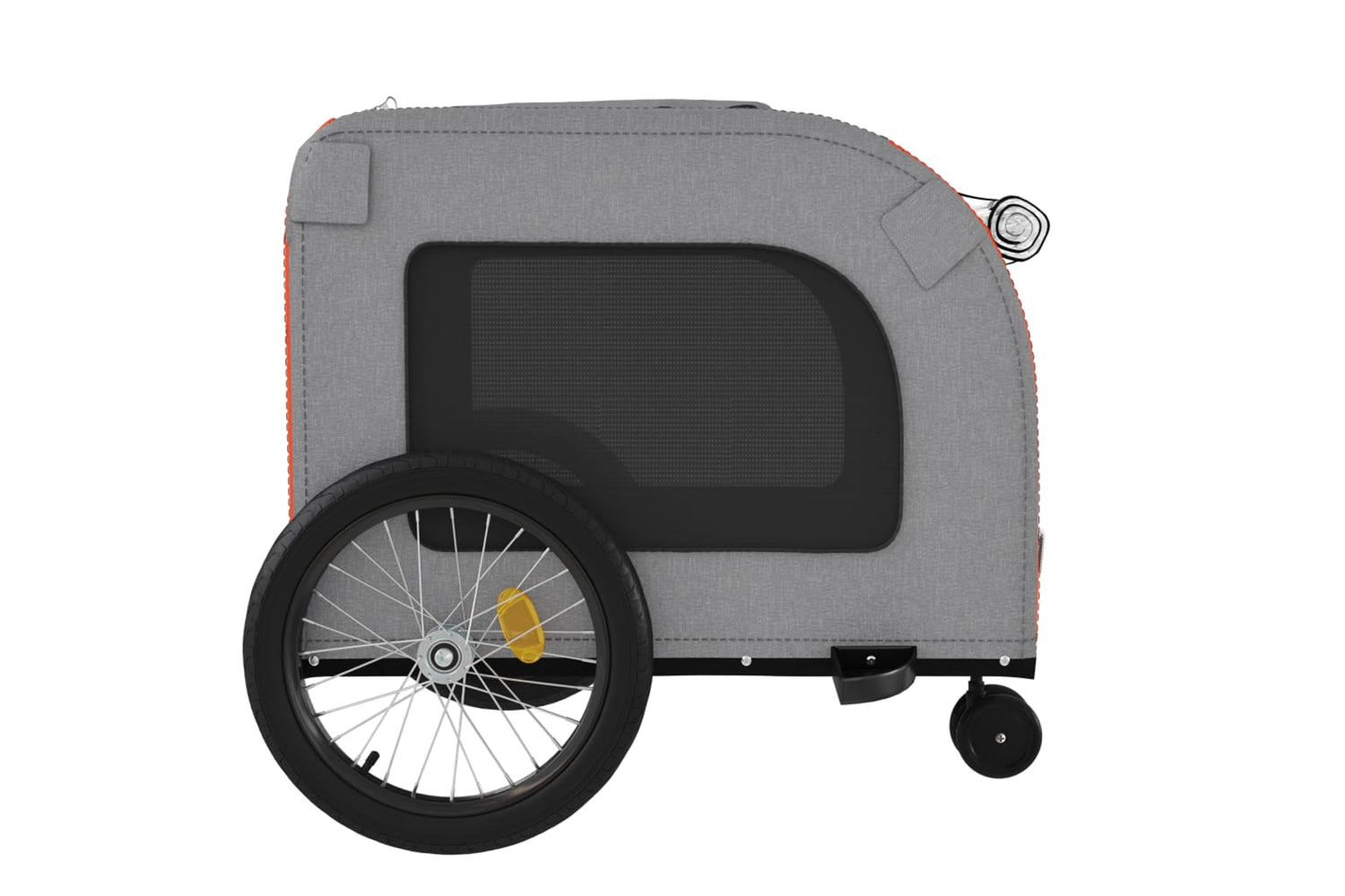 Vidaxl 93858 Pet Bike Trailer Orange And Grey Oxford Fabric And Iron-6