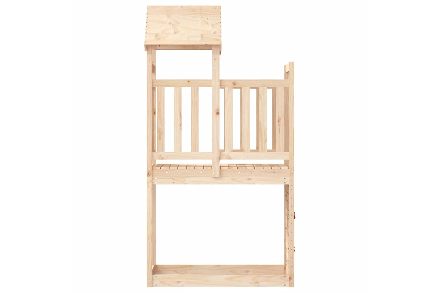 Vidaxl Play Tower With Rockwall 53x110.5x214 Cm Solid Wood Pine-4