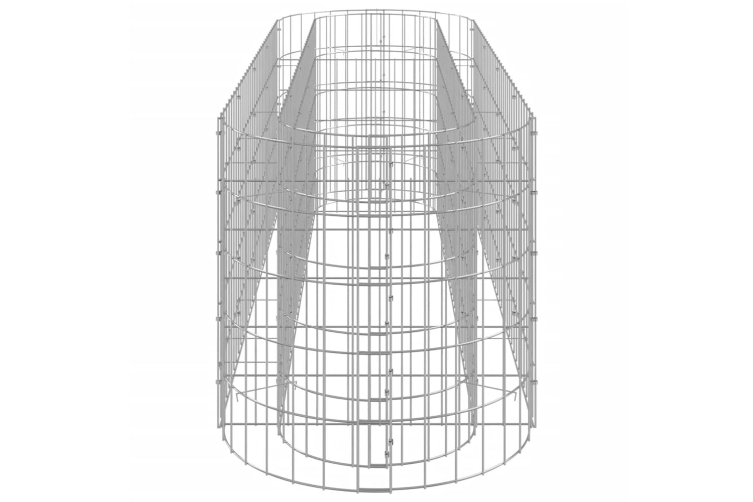 vidaXL 152025 Gabion Raised Bed Galvanised Iron 190x50x50cm-4