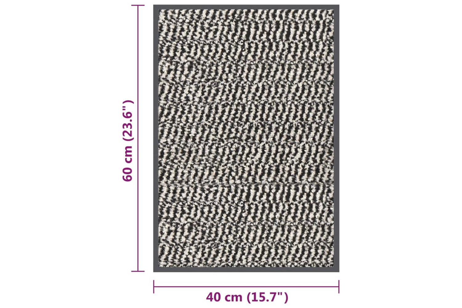 vidaXL 326943 Doormat Tufted 40x60cm Light Brown-5
