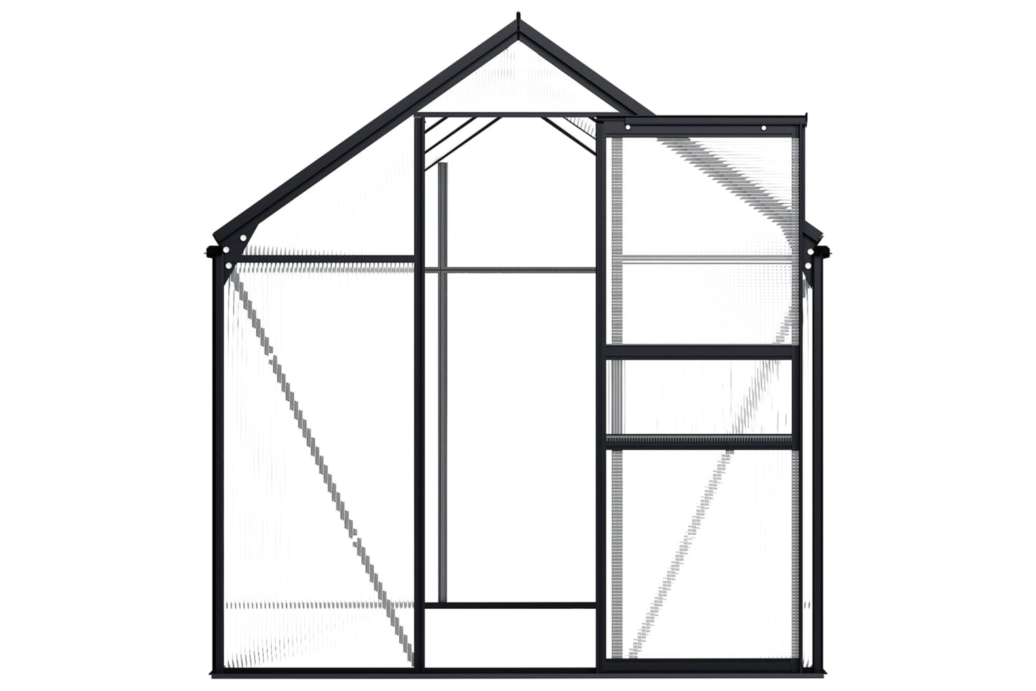 Vidaxl 48209 Greenhouse Anthracite Aluminium 3.61 Mâ²-2