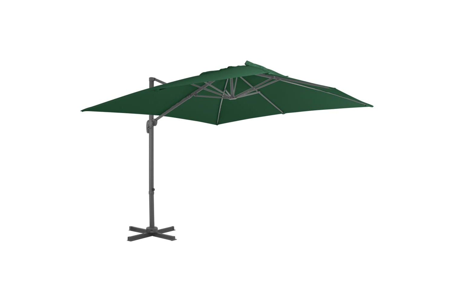 Vidaxl 276345 Outdoor Umbrella With Portable Base Green-2
