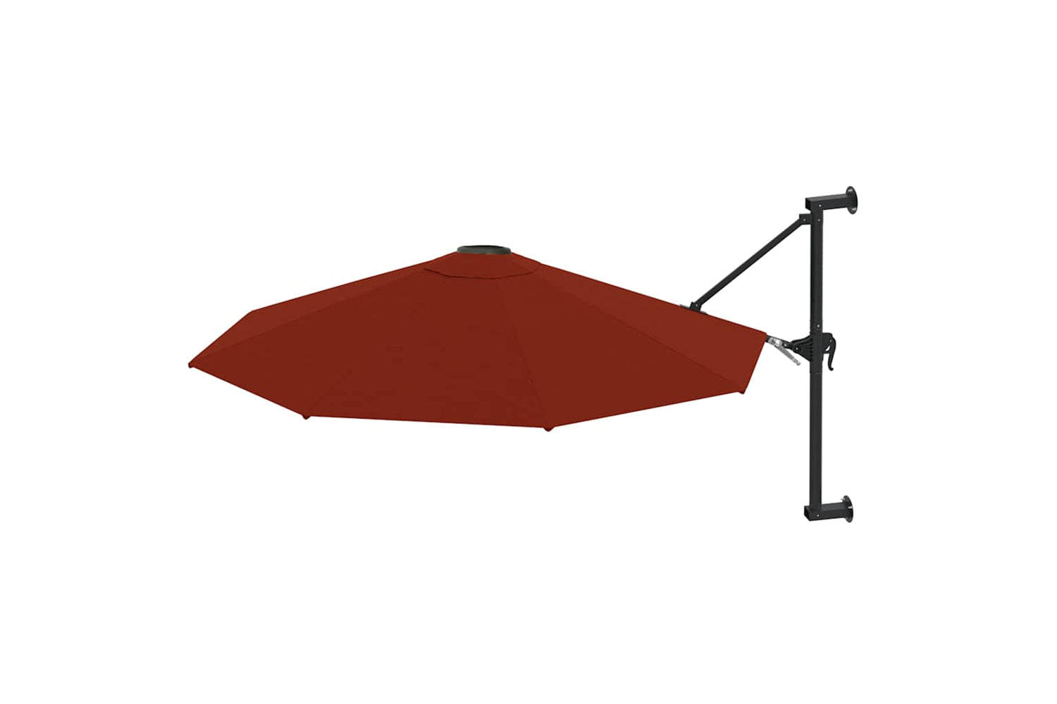 vidaXL Wall-mounted Parasol With Metal Pole 300cm Terracotta-2