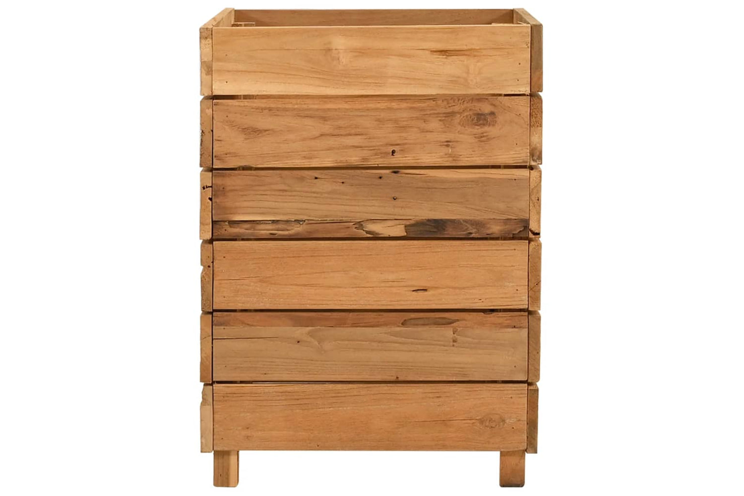 vidaXL Raised Bed 50x40x55cm Recycled Teak Wood And Steel-4