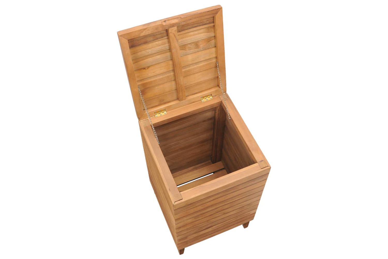 vidaXL 289076 Laundry Basket 40x40x70cm Solid Teak Wood-5