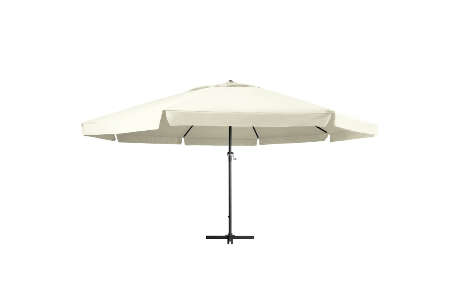 vidaXL 47370 Outdoor Parasol With Aluminium Pole 600cm Sand White-2