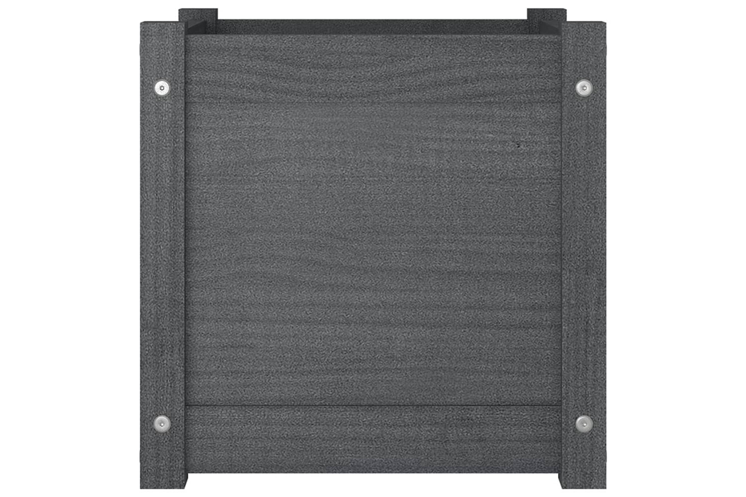 vidaXL 810538 Garden Planter Grey 40x40x40cm Solid Pinewood-3