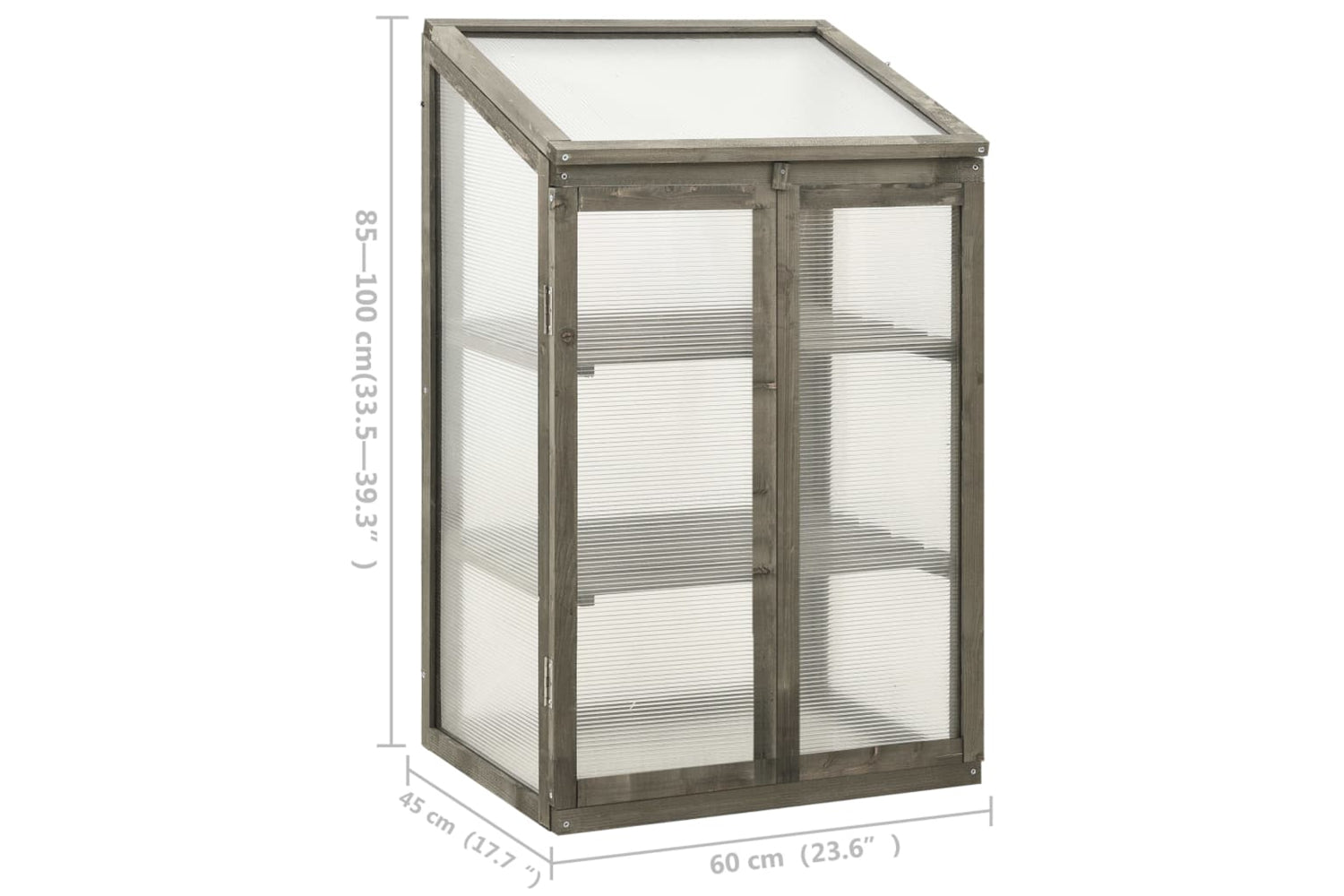 vidaXL 314849 Greenhouse 60x45x100cm Firwood-7