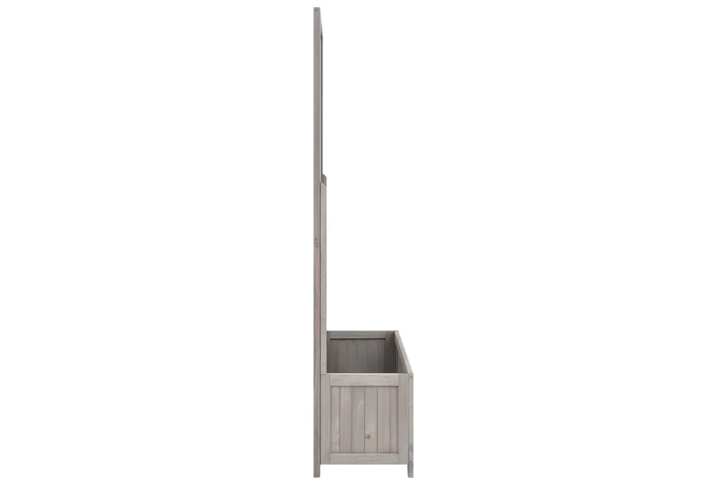 vidaXL 316490 Garden Trellis Planter Grey 70x30x135cm Solid Firwood-3