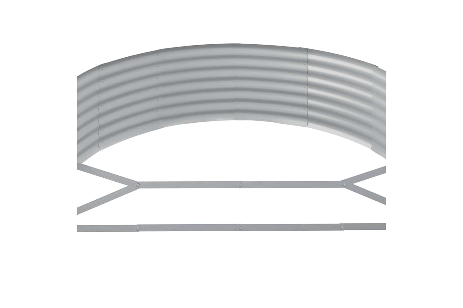 vidaXL 319026 Garden Raised Bed Powder-coated Steel 214x140x36cm Anthracite-4