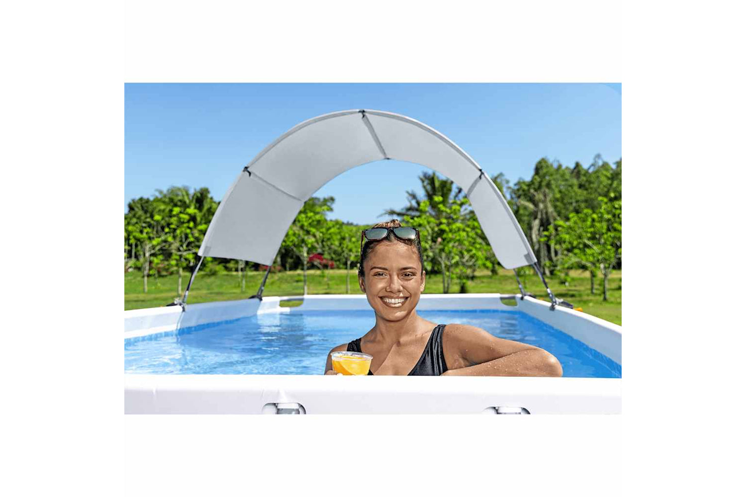 Bestway 93801 Above Ground Pool Canopy White-5