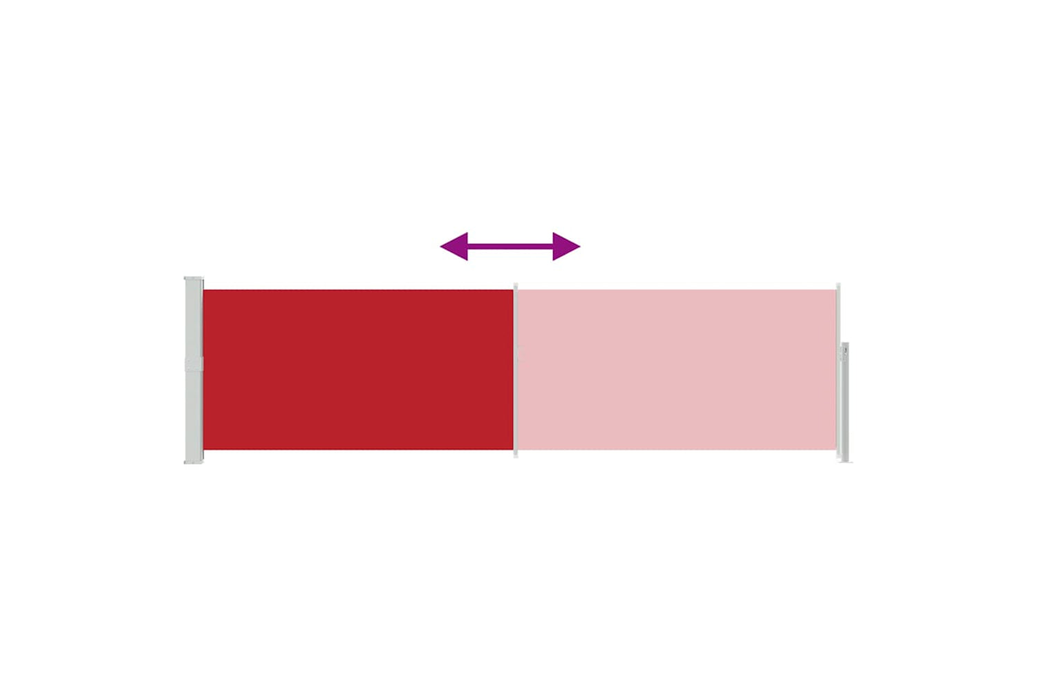 vidaXL 48397 Patio Retractable Side Awning 140x500cm Red-7
