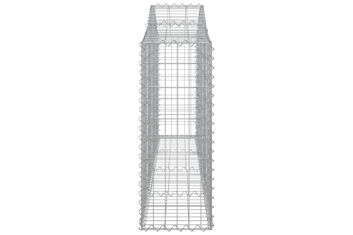 vidaXL 3145409 Arched Gabion Baskets 2 Pcs 200x30x80/100cm Galvanised Iron-4