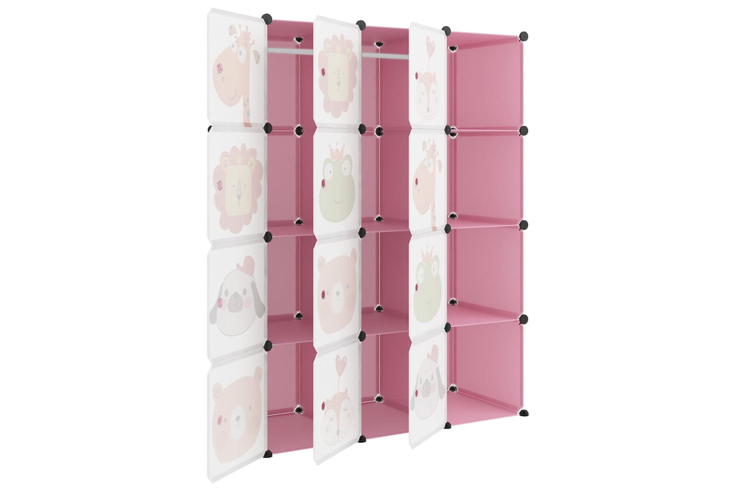 Vidaxl 340581 Cube Storage Cabinet For Kids With 12 Cubes Pink Pp-5