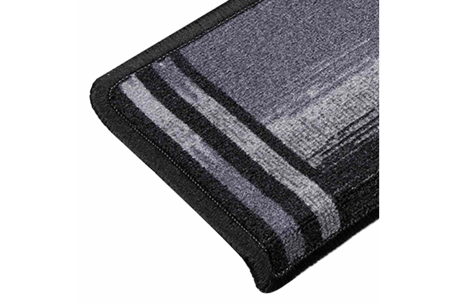 vidaXL 326208 Stair Mats Self-adhesive 15 Pcs 65x21x4cm Black And Grey-6