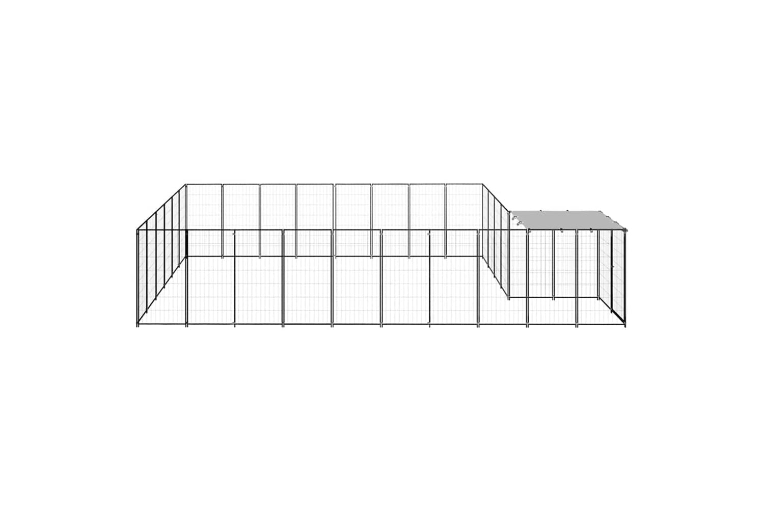 Vidaxl 3082214 Dog Kennel Black 15.73 M2 Steel-3
