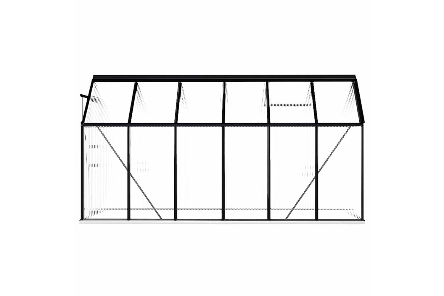 Vidaxl 48218 Greenhouse With Base Frame Anthracite Aluminium 7.03 Mâ²-4