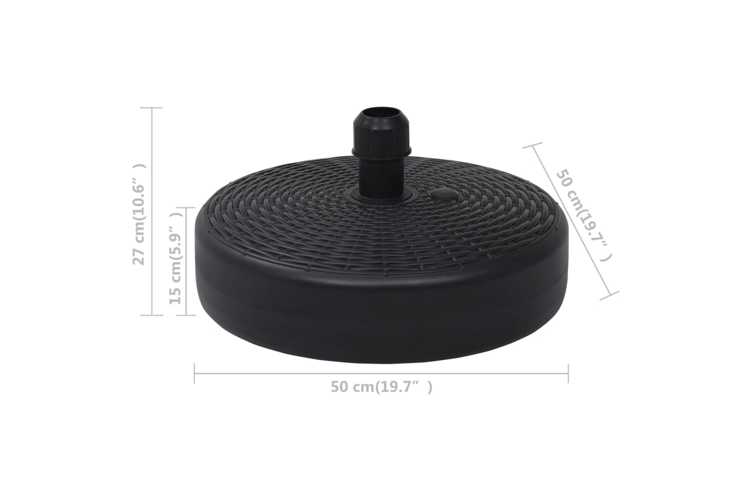 Vidaxl 47855 Umbrella Base Sand/water Filled 24 L Black-5