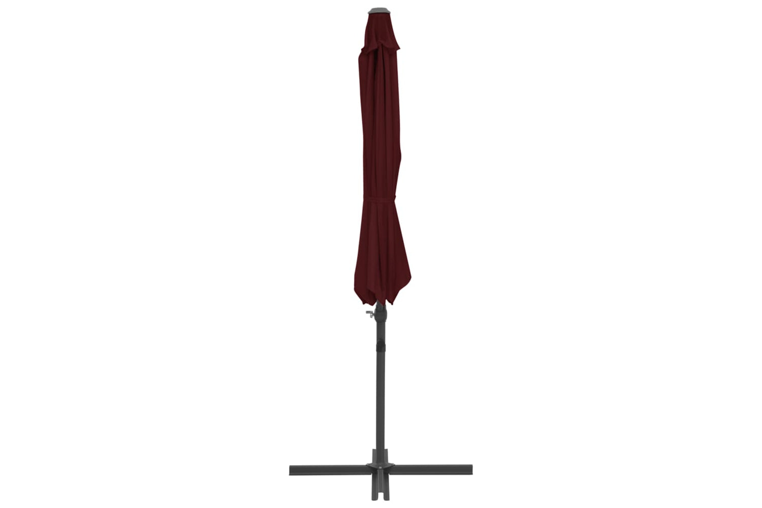 vidaXL 312312 Cantilever Umbrella With Steel Pole Bordeaux Red 300cm-4