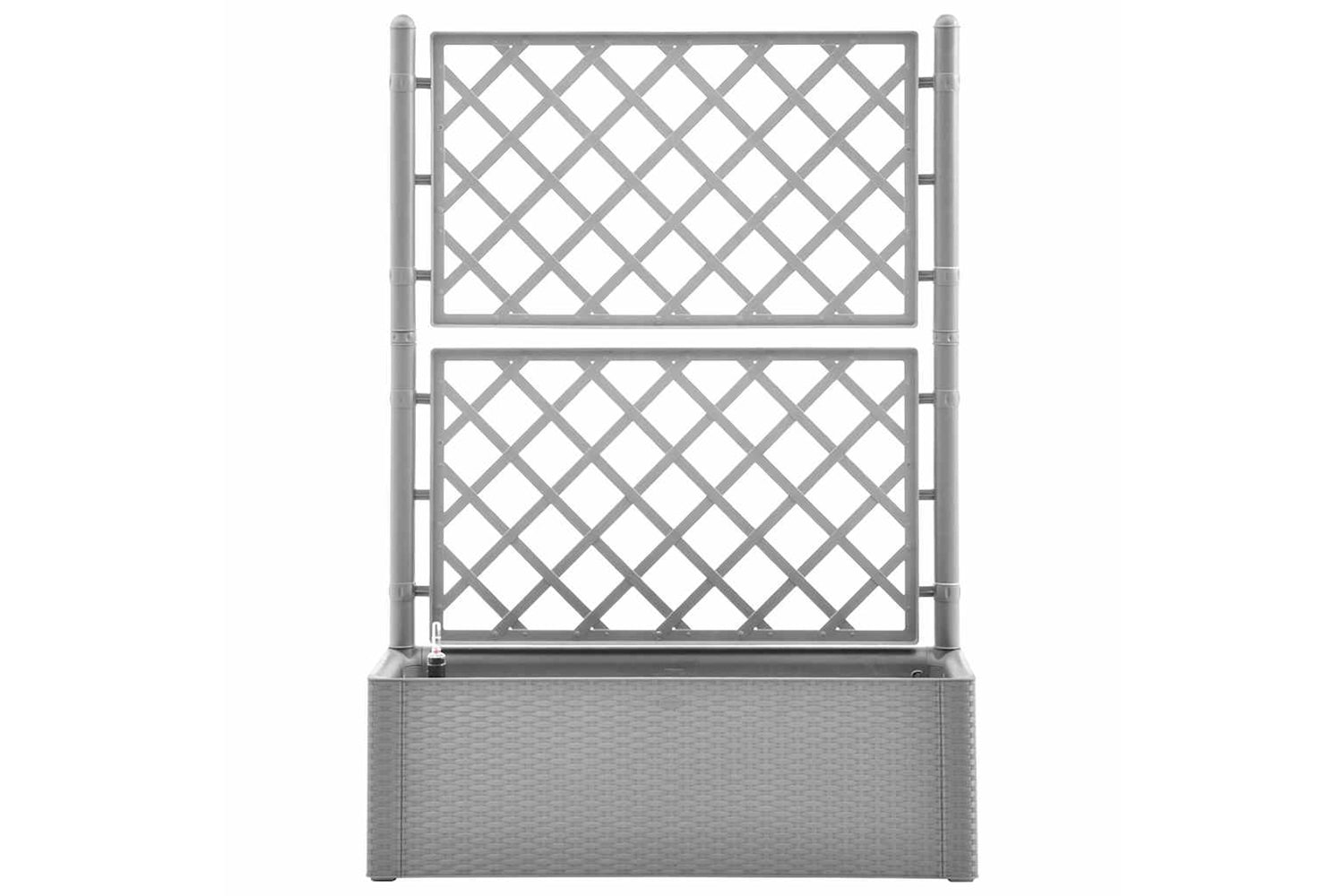 Vidaxl 317578 Garden Raised Bed With Trellis And Self Watering System Grey-2